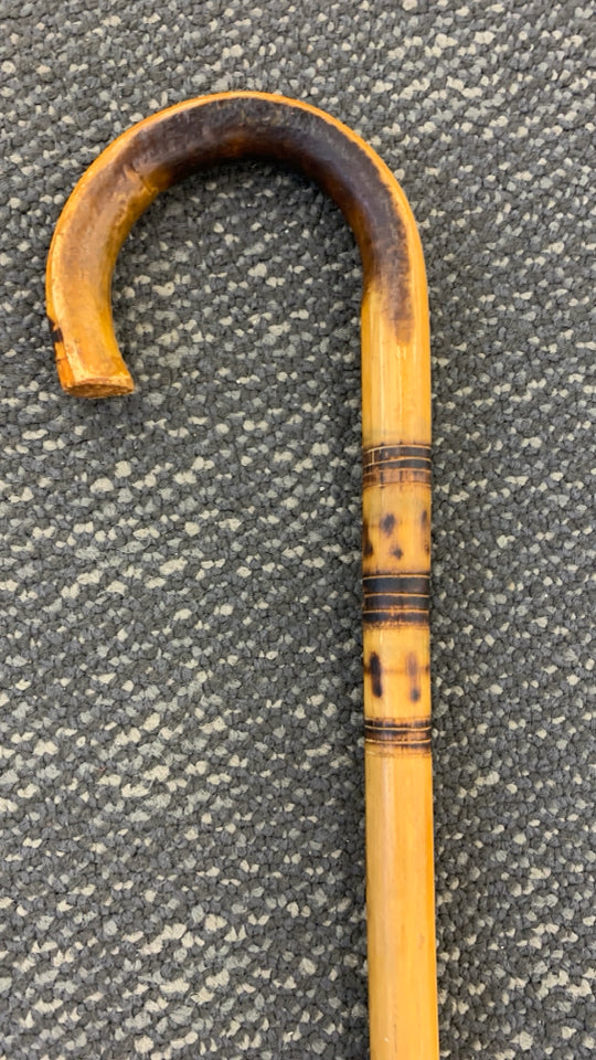 VTG WOODEN CANE DECOR.