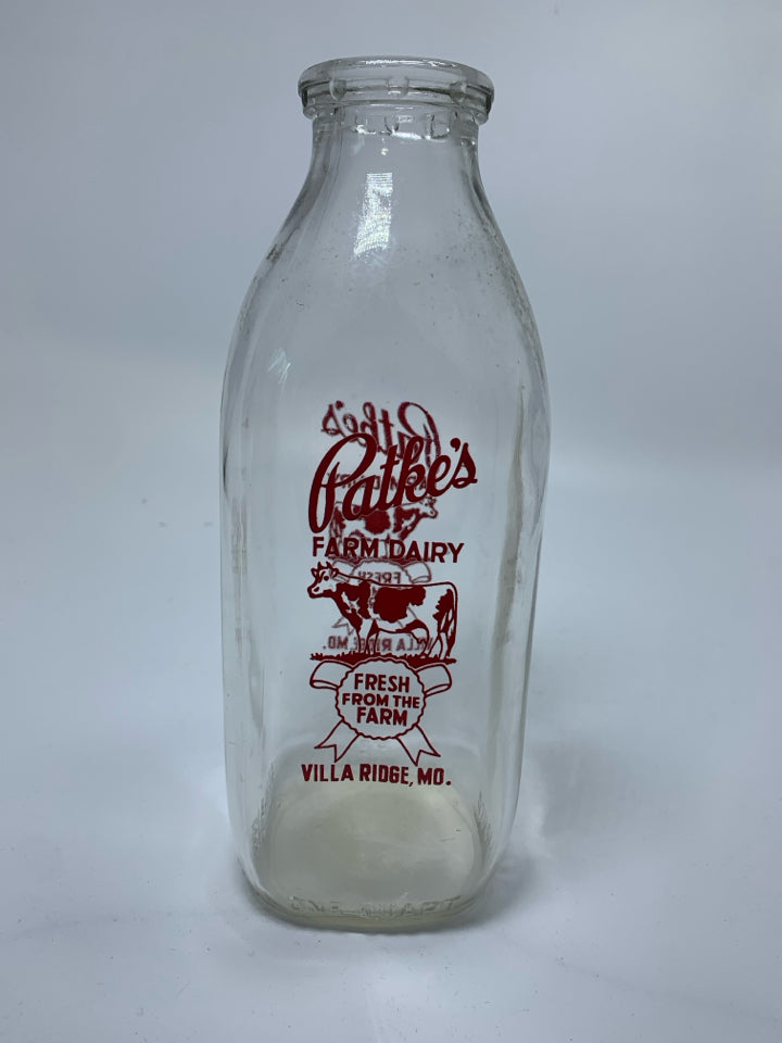 VTG PATKE'S DAIRY FARM BOTTLE.