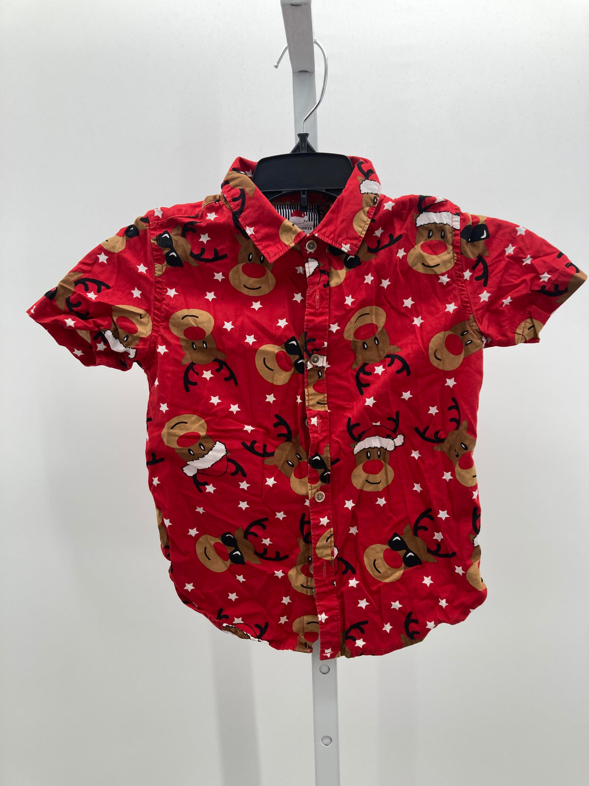 SHORT SLV SHIRT SANTA REINDEER