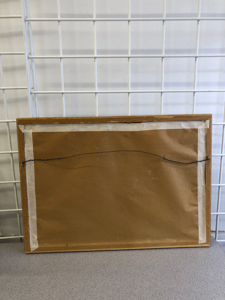 GOLDEN FRUITS OF CALIF WOOD FRAMED PRINT.