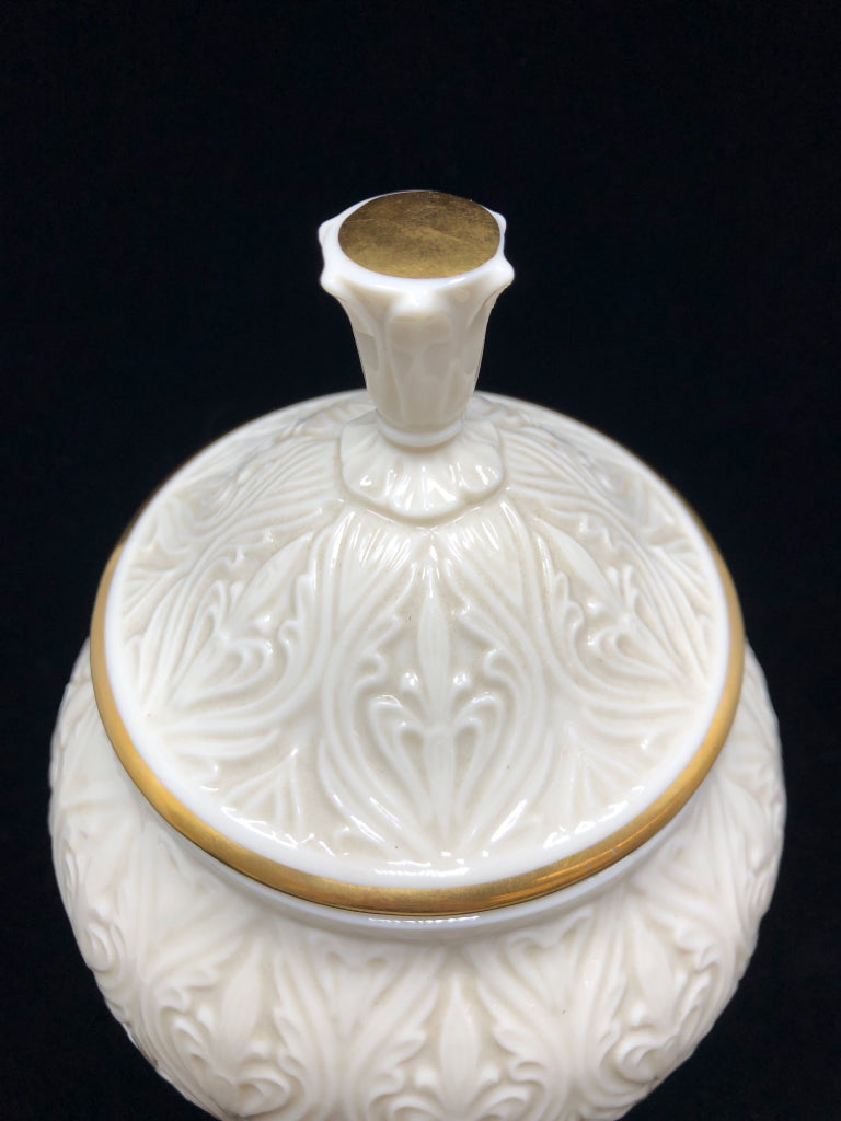 KISMET GOLD COVERED GINGER JAR CANDY JAR.
