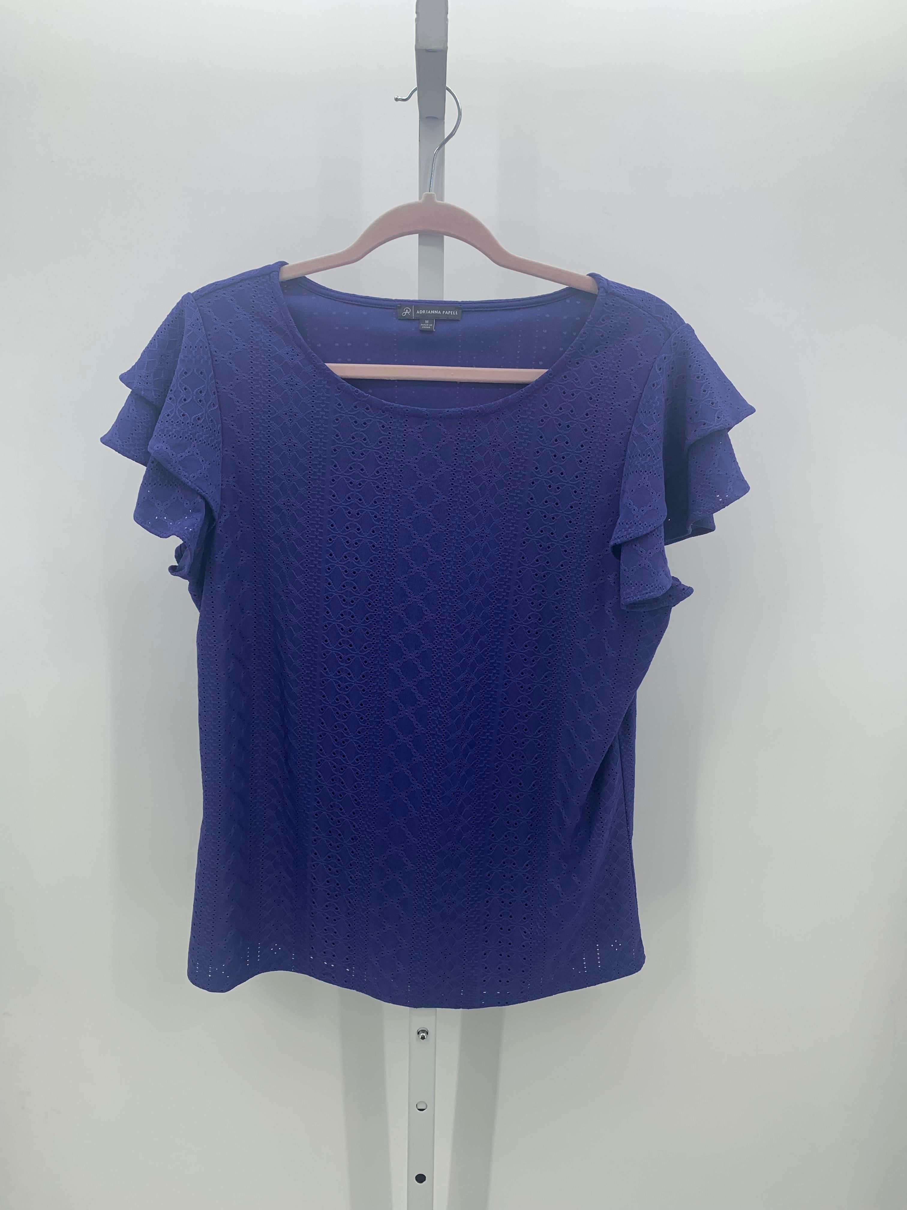 Adrianna Papell Size Medium Misses Short Sleeve Shirt