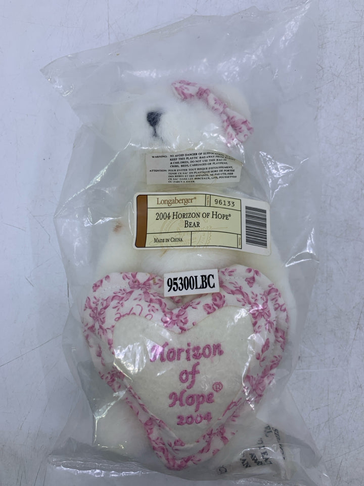 NIP 2004 HORIZON OF HOPE LONGABERGER BREAST CANCER BOYDS BEAR.