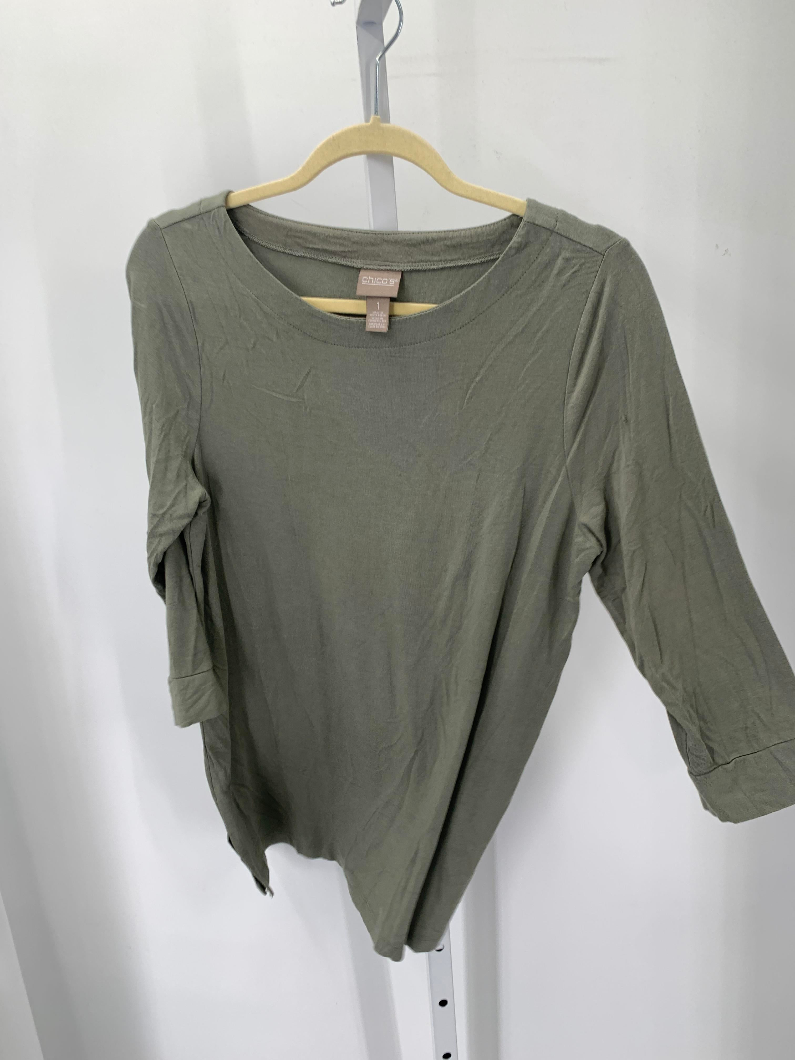 Chico's Size Small Misses 3/4 Sleeve Shirt