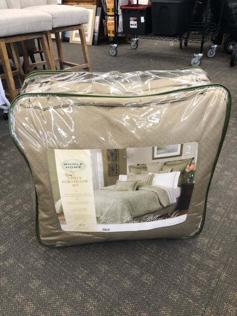2PC EURO PILLOW SET IN BAG.
