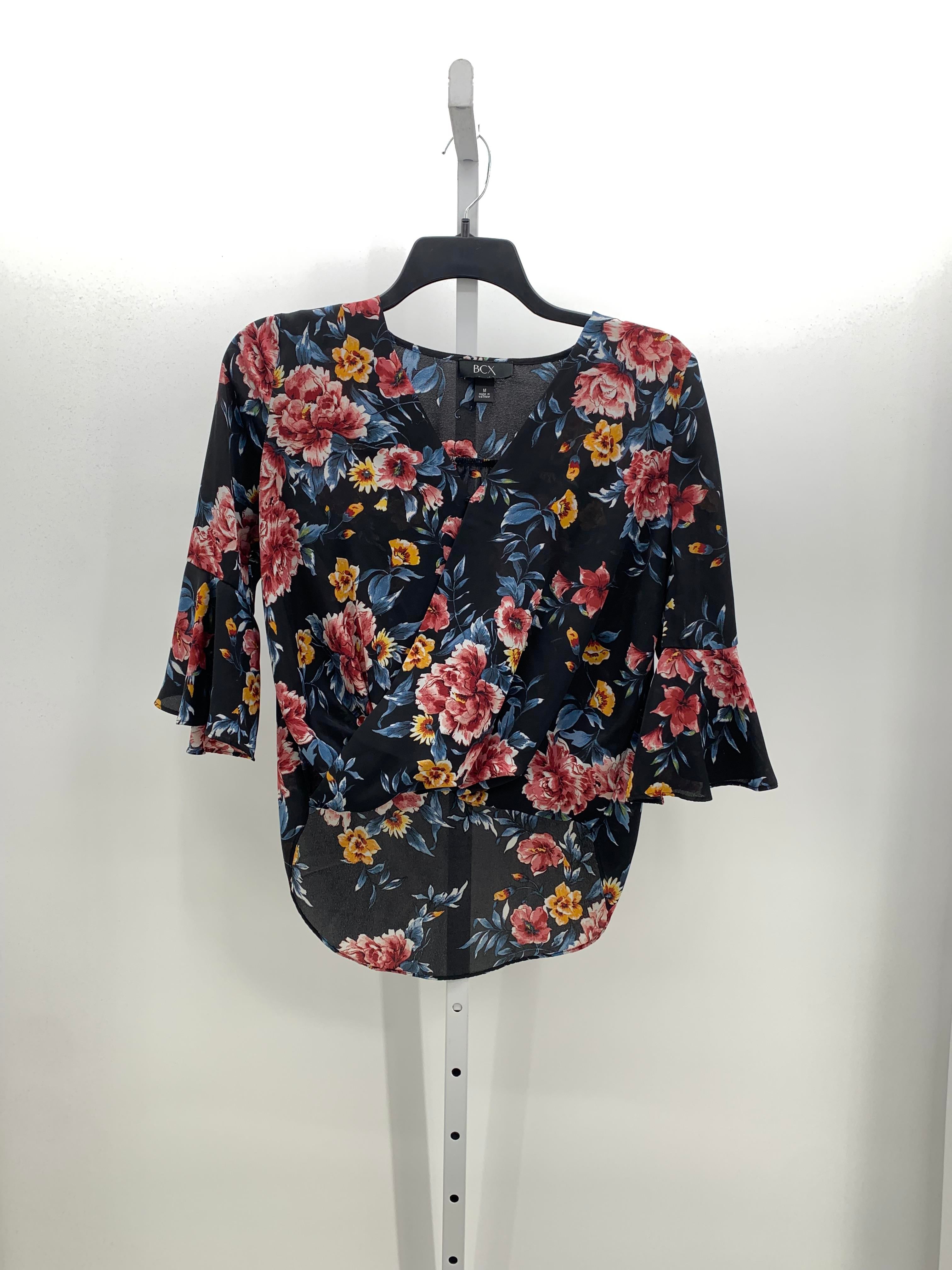 BCX Size Medium Juniors 3/4 Sleeve Shirt