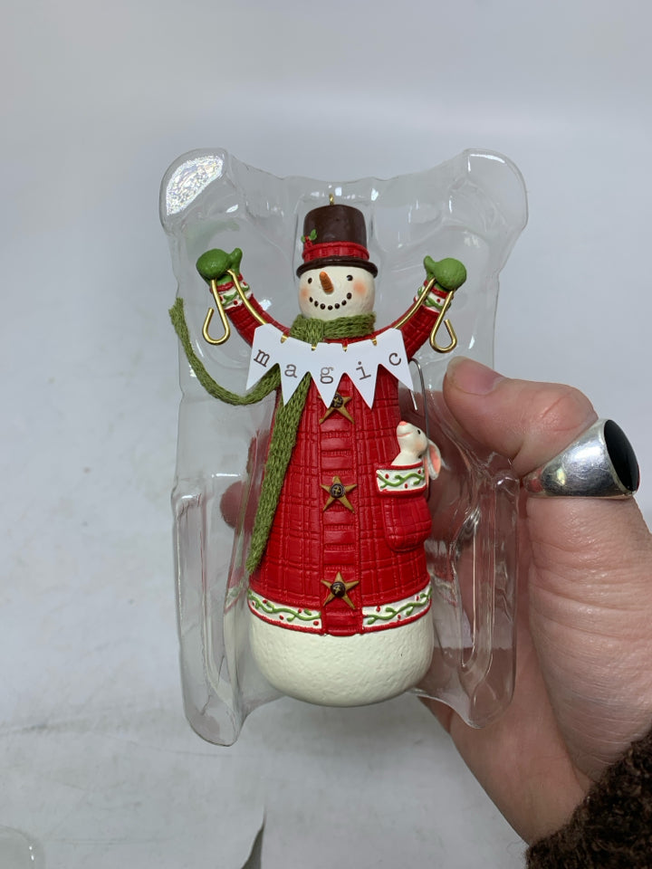 IN BOX MAGICAL SNOWMAN HALLMARK ORNAMENT.