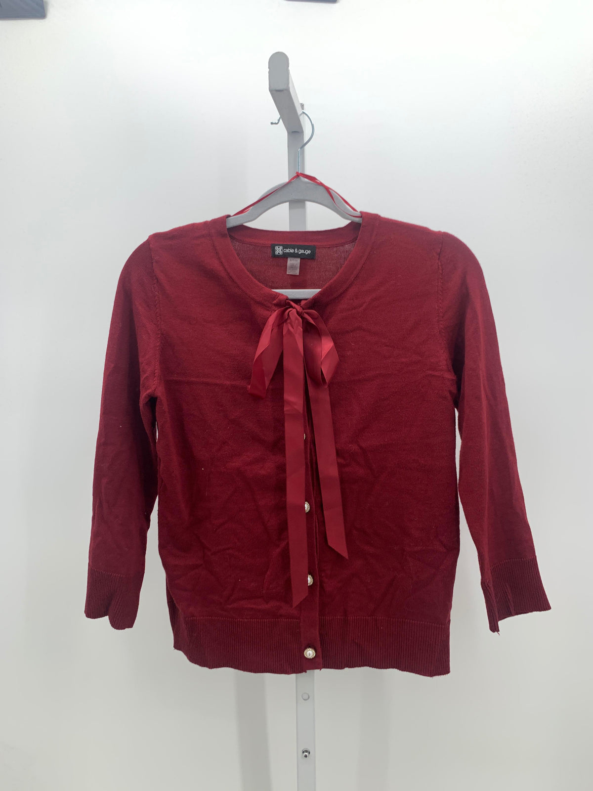 Cable & Gauge Size Small Misses 3/4 Sleeve Sweater