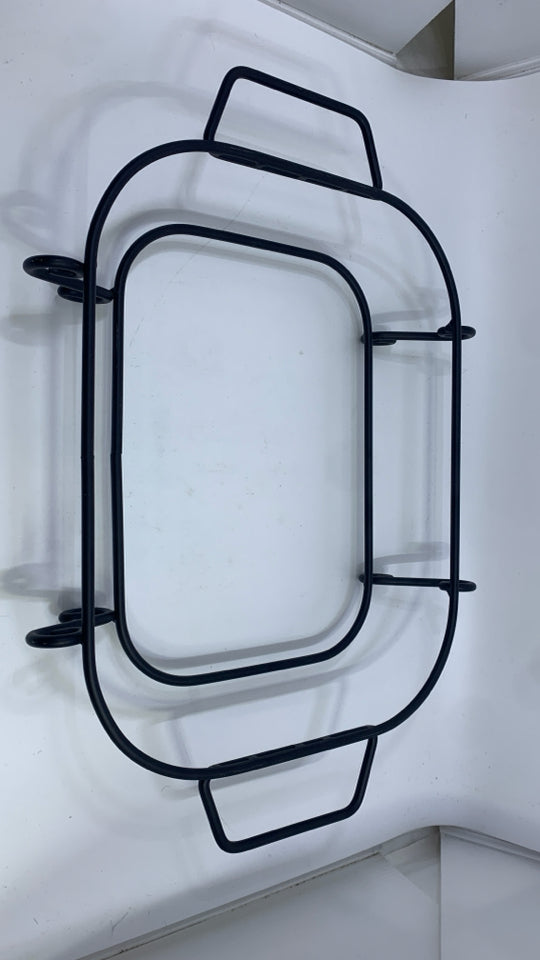 WHITE RECTANGULAR SERVER WITH STAND.