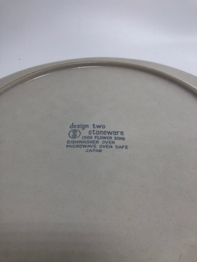 VTG FLOWER SONG STONEWARE PLATTER.