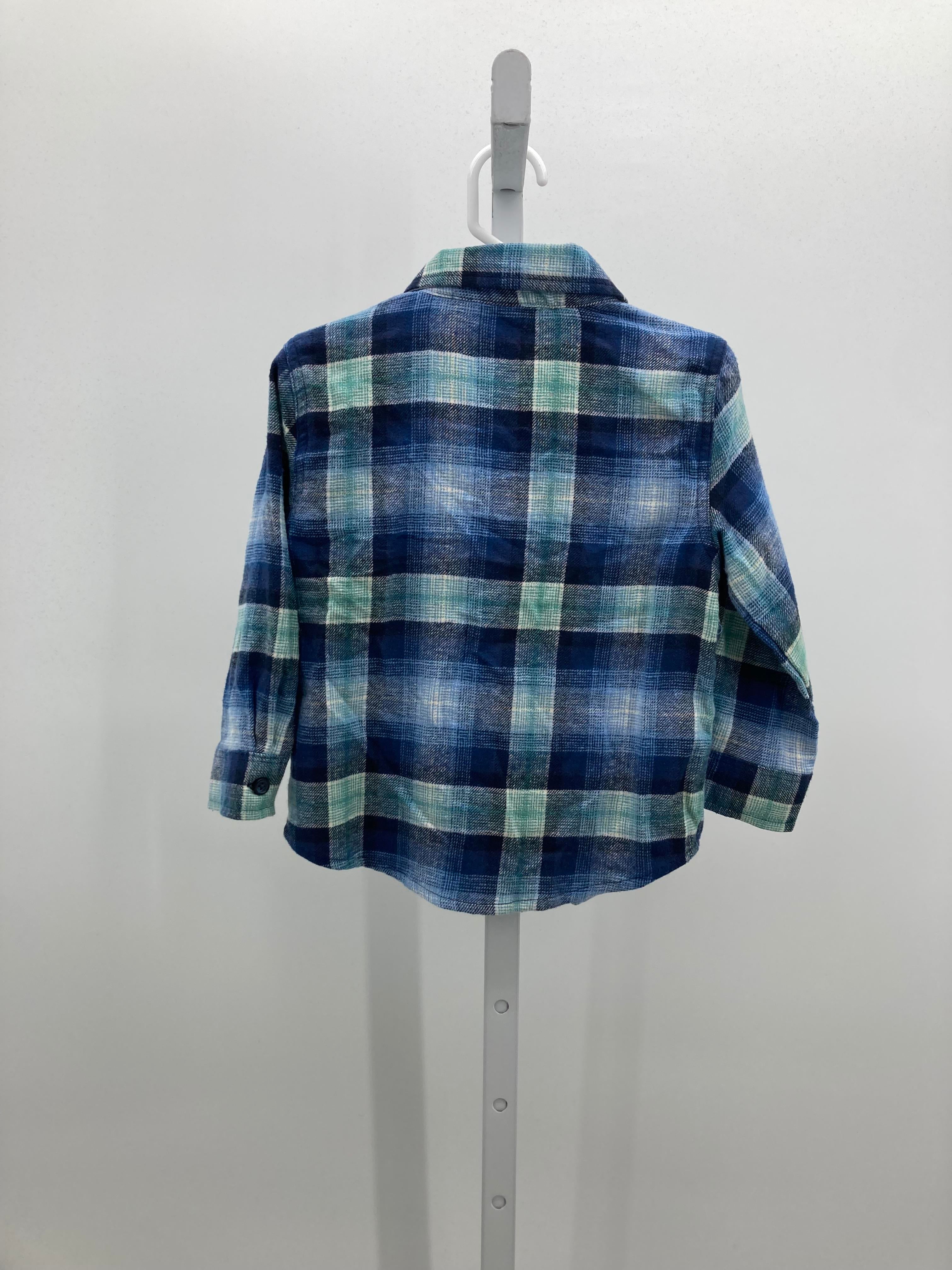 BLUE/GREEN FLANNEL BUTTON DOWN