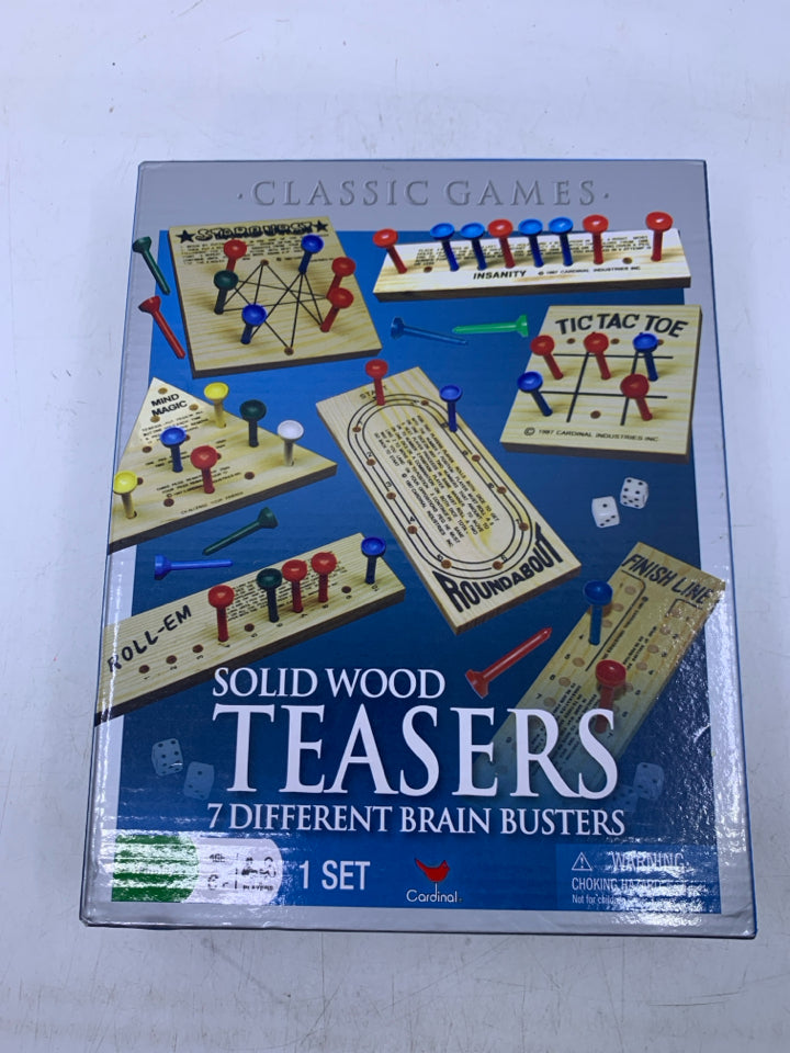 NIB 7 SOLID WOOD BRIAN TEASERS.