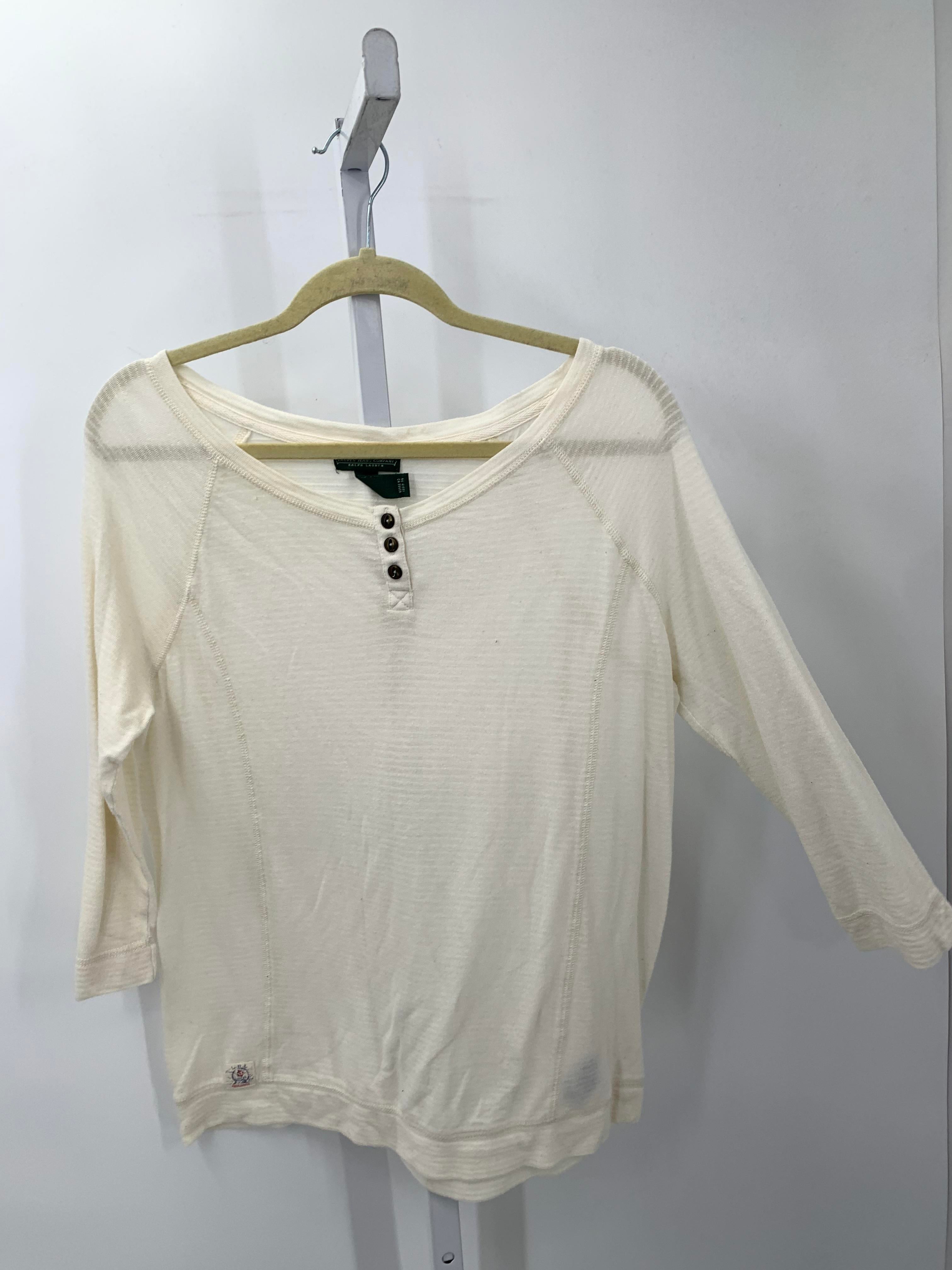 Ralph Lauren Size Large Misses 3/4 Sleeve Shirt