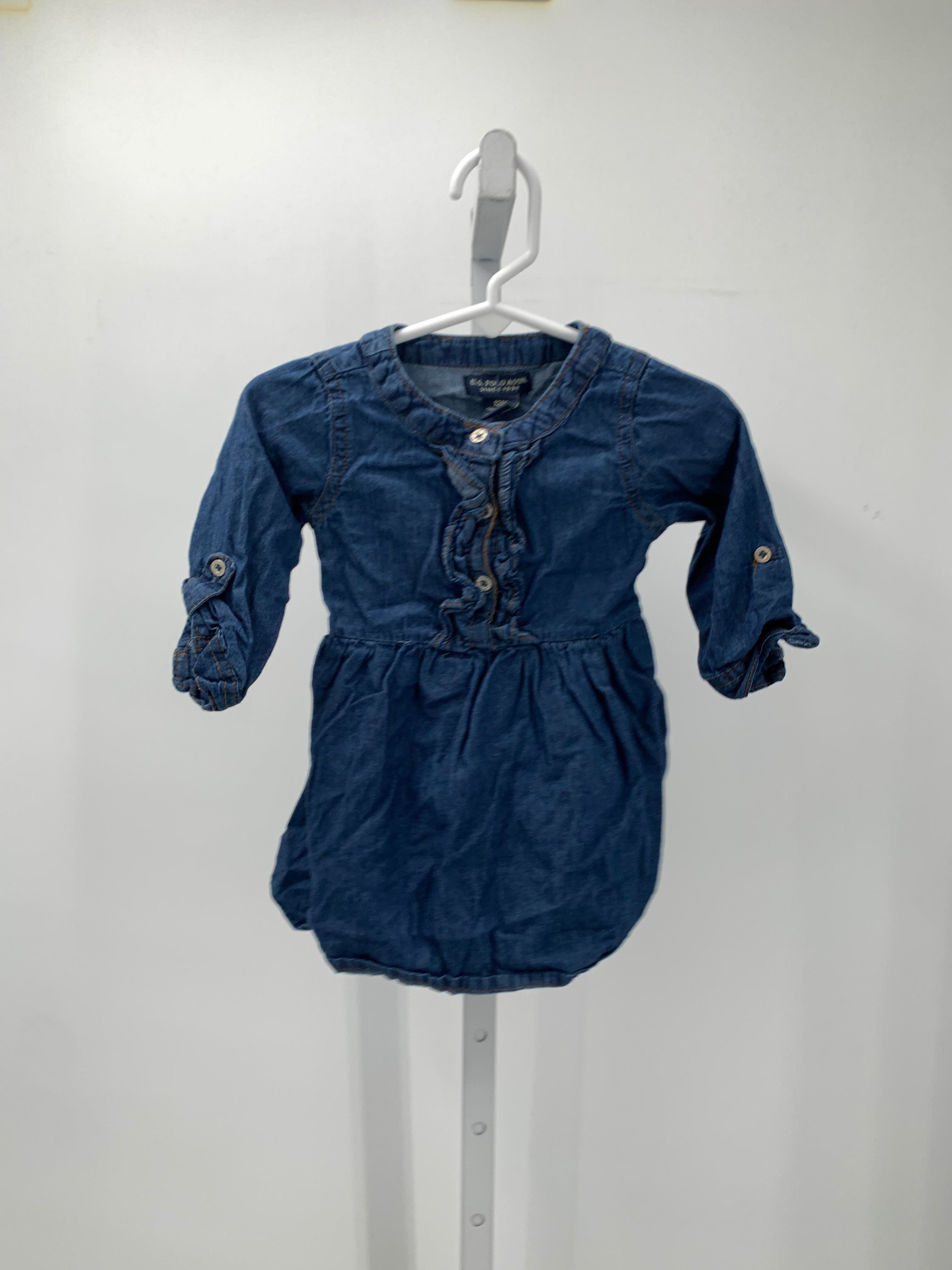 U.S. Polo Size 12 Months Girls Long Sleeve Dress