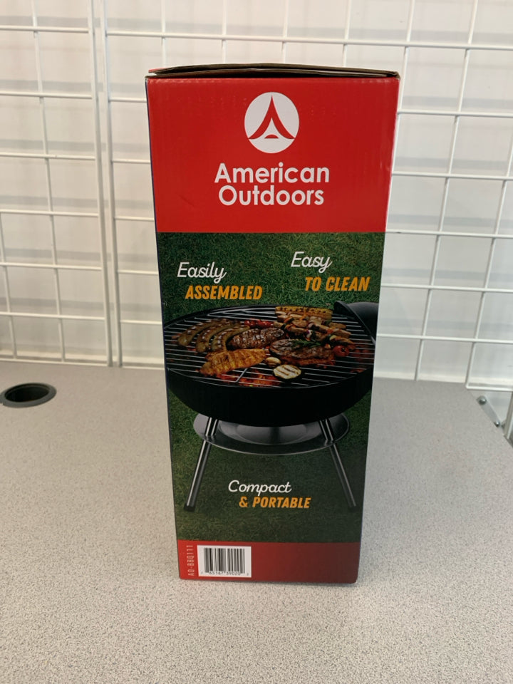 NIB PORTABLE CHARCOAL GRILL.