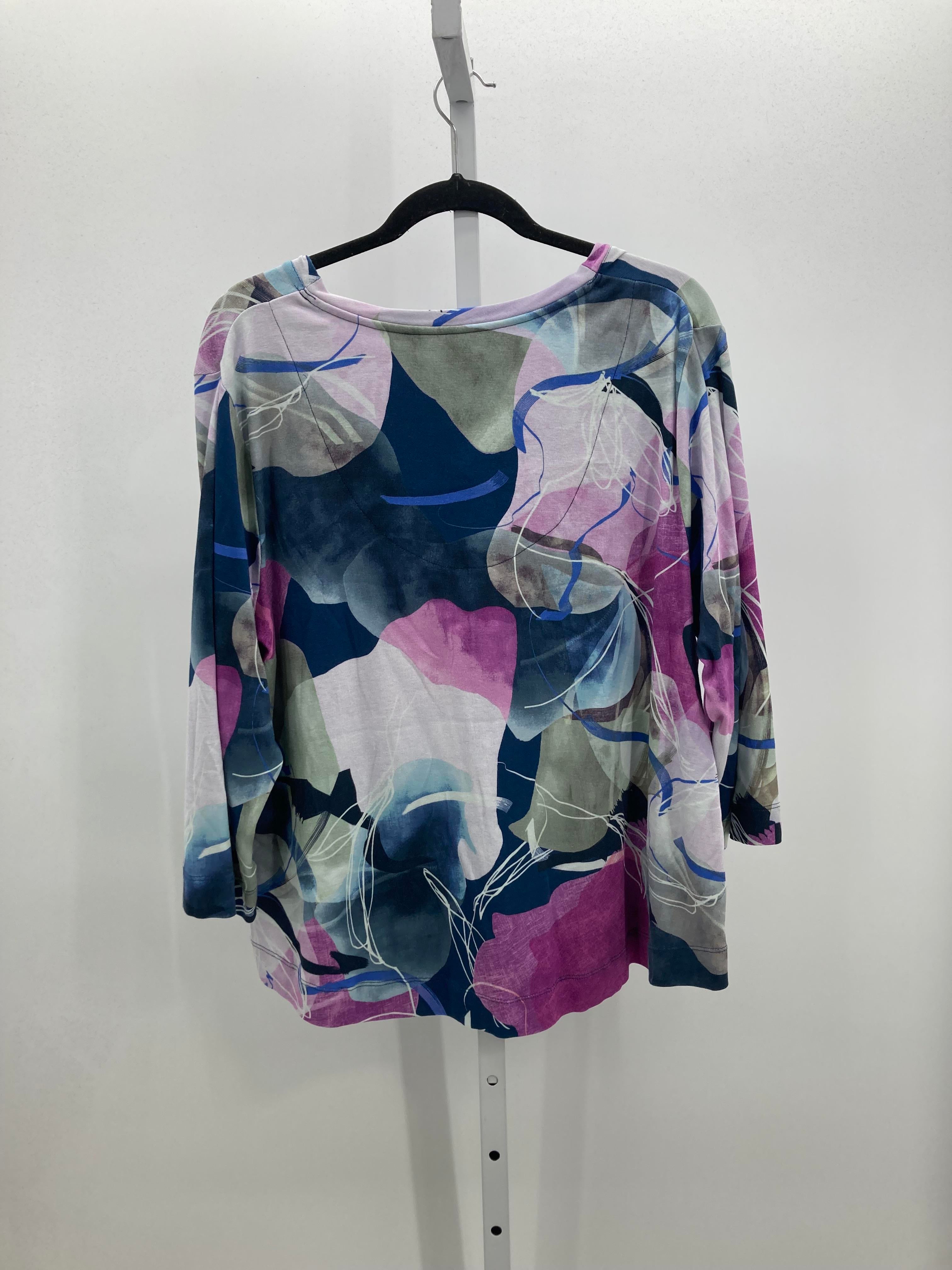 Chico's Size Extra Large Misses 3/4 Sleeve Shirt