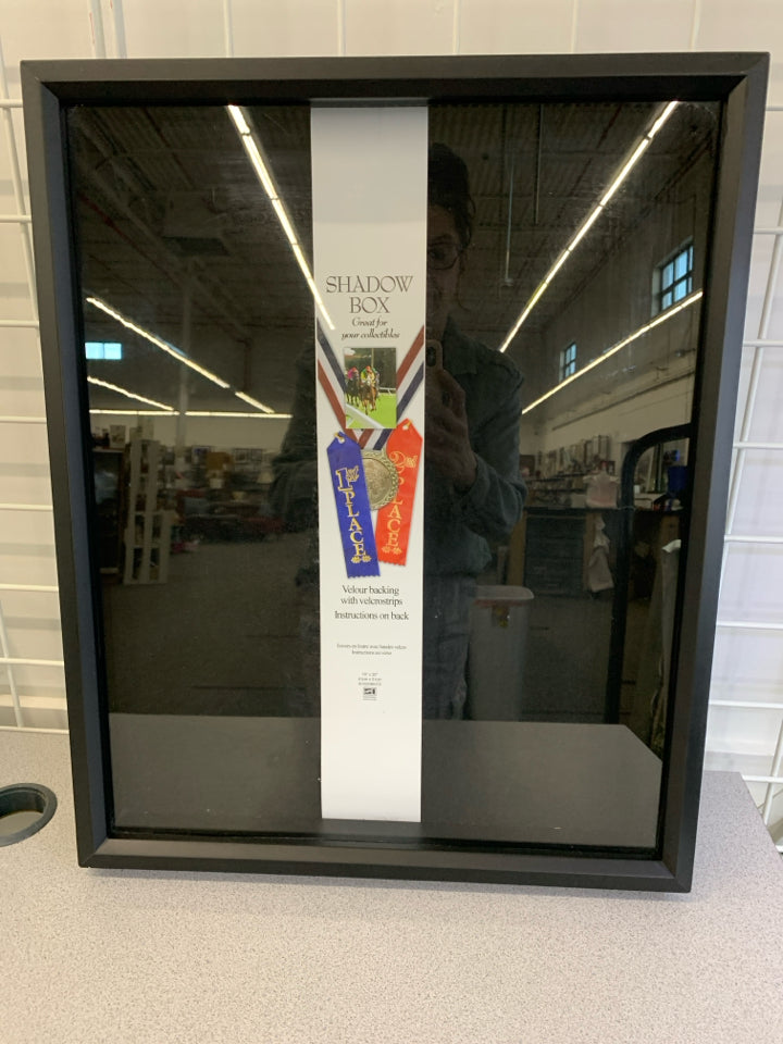 BLACK SHADOWBOX MOUNTING FRAME.