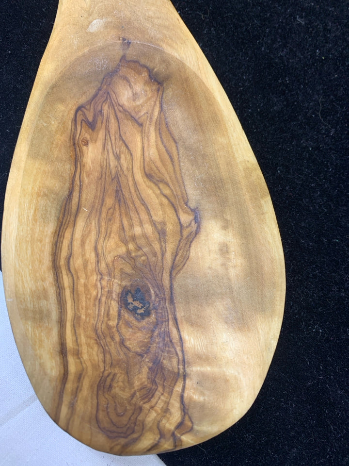 NWT SOLID OLIVE WOOD SPOON.