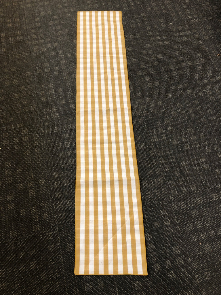 YELLOW PLAID TABLE RUNNER.