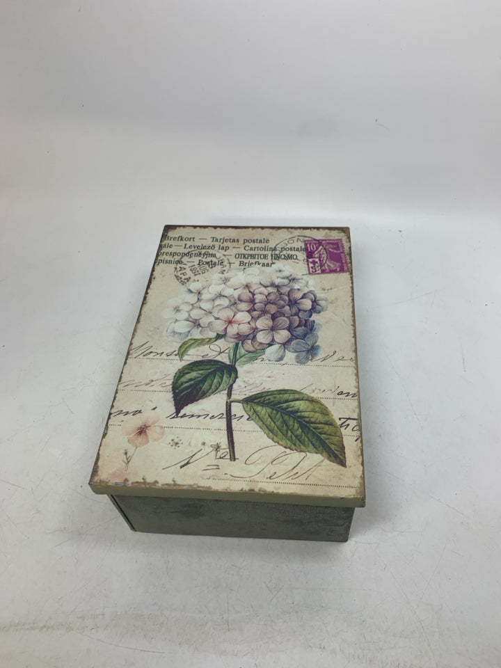 3 METAL FLOWER SCRIPT NESTING BOXES.