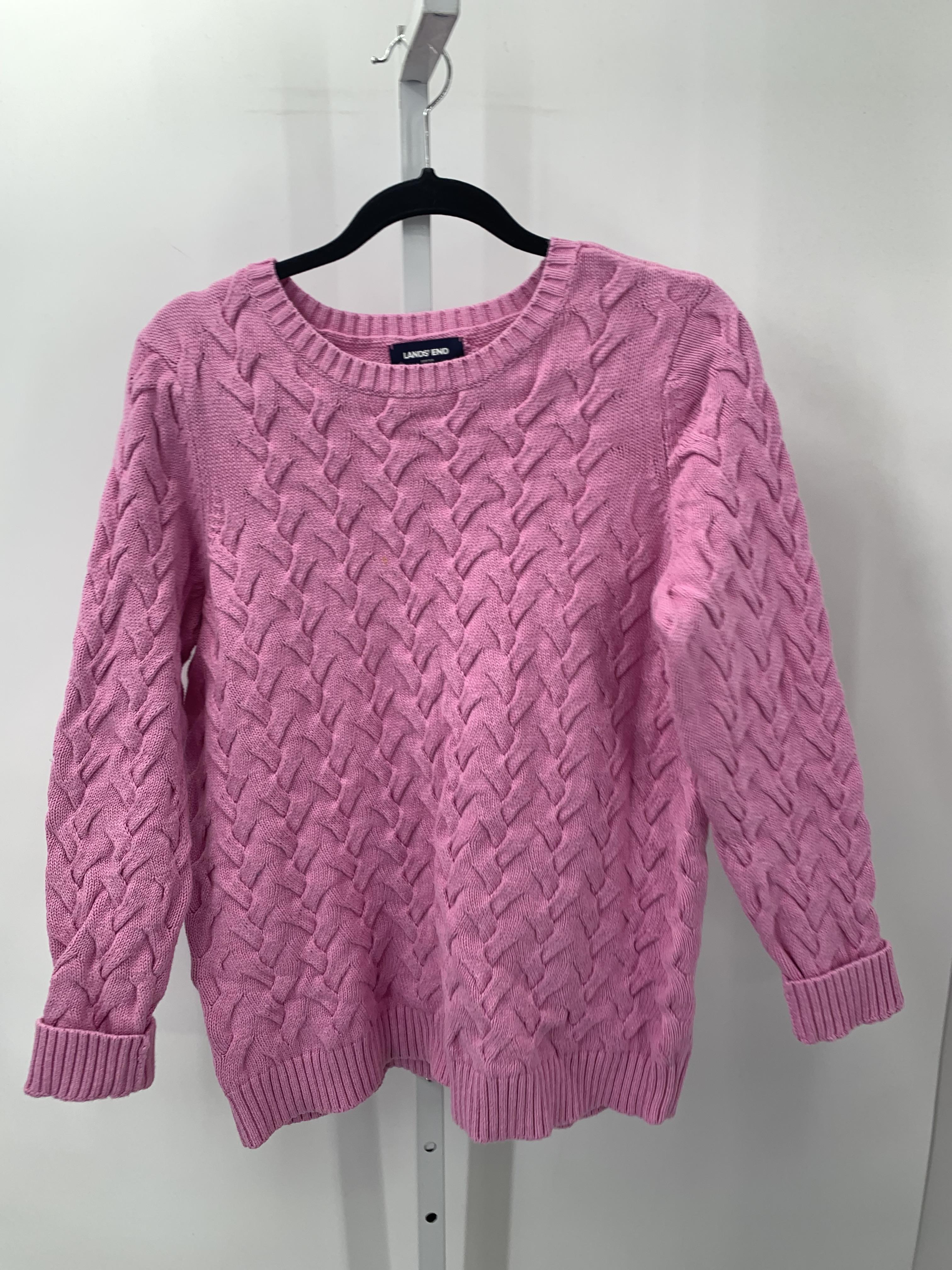 Lands End Size Large Misses Long Slv Sweater