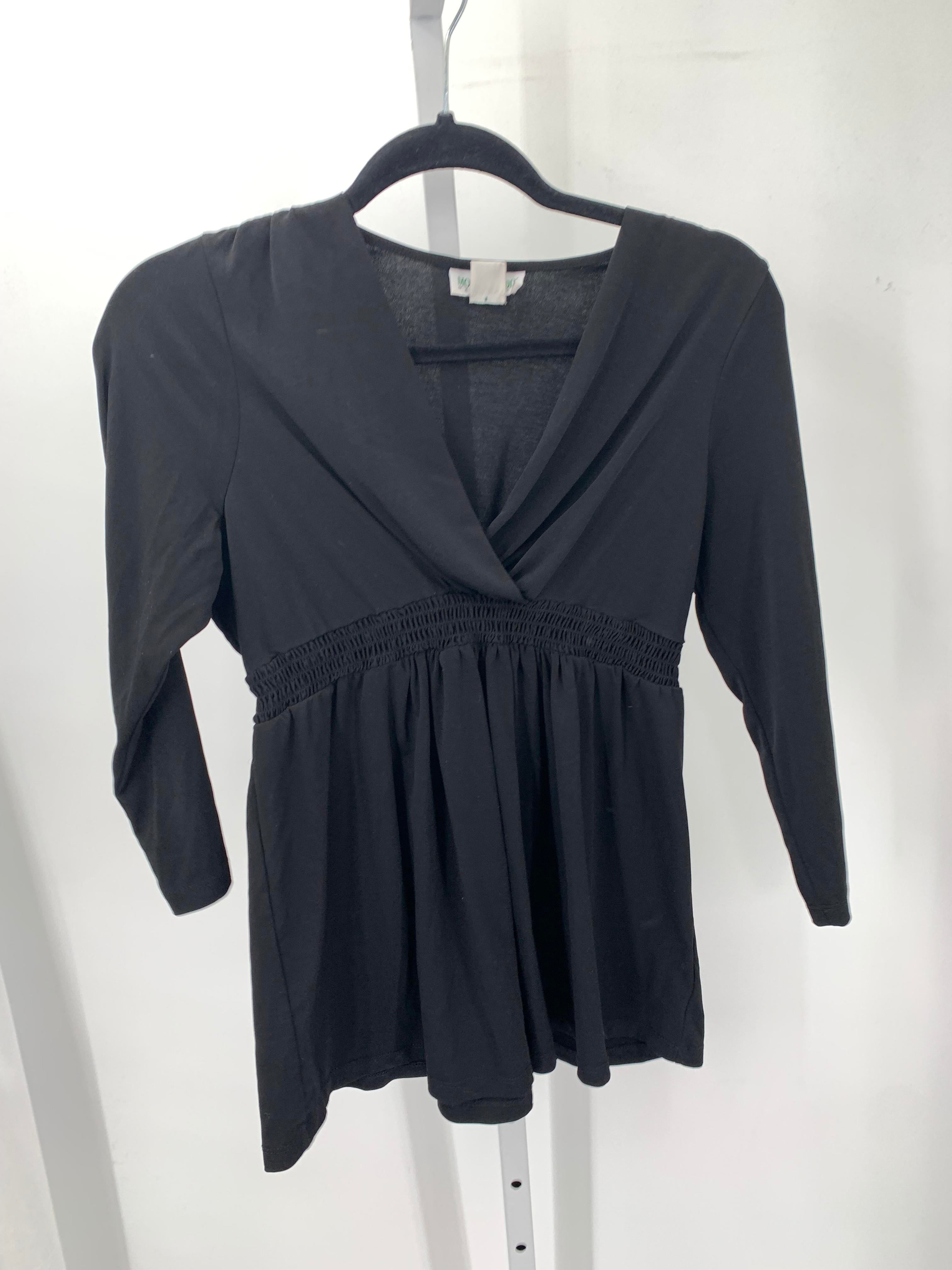 Motherhood Black Size Medium Maternity 3/4 Sleeve Shirt