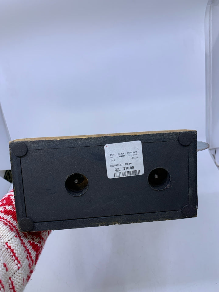 WOOD/METAL STANDING ROOSTER.