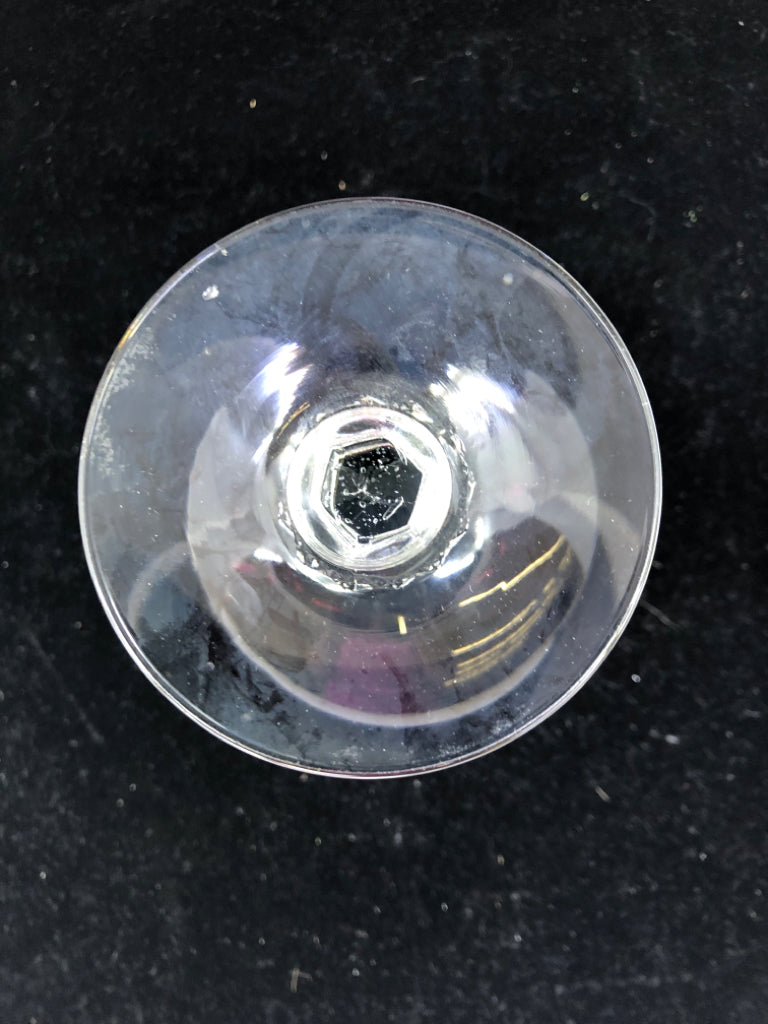 VTG FOOTED GLASS VASE.
