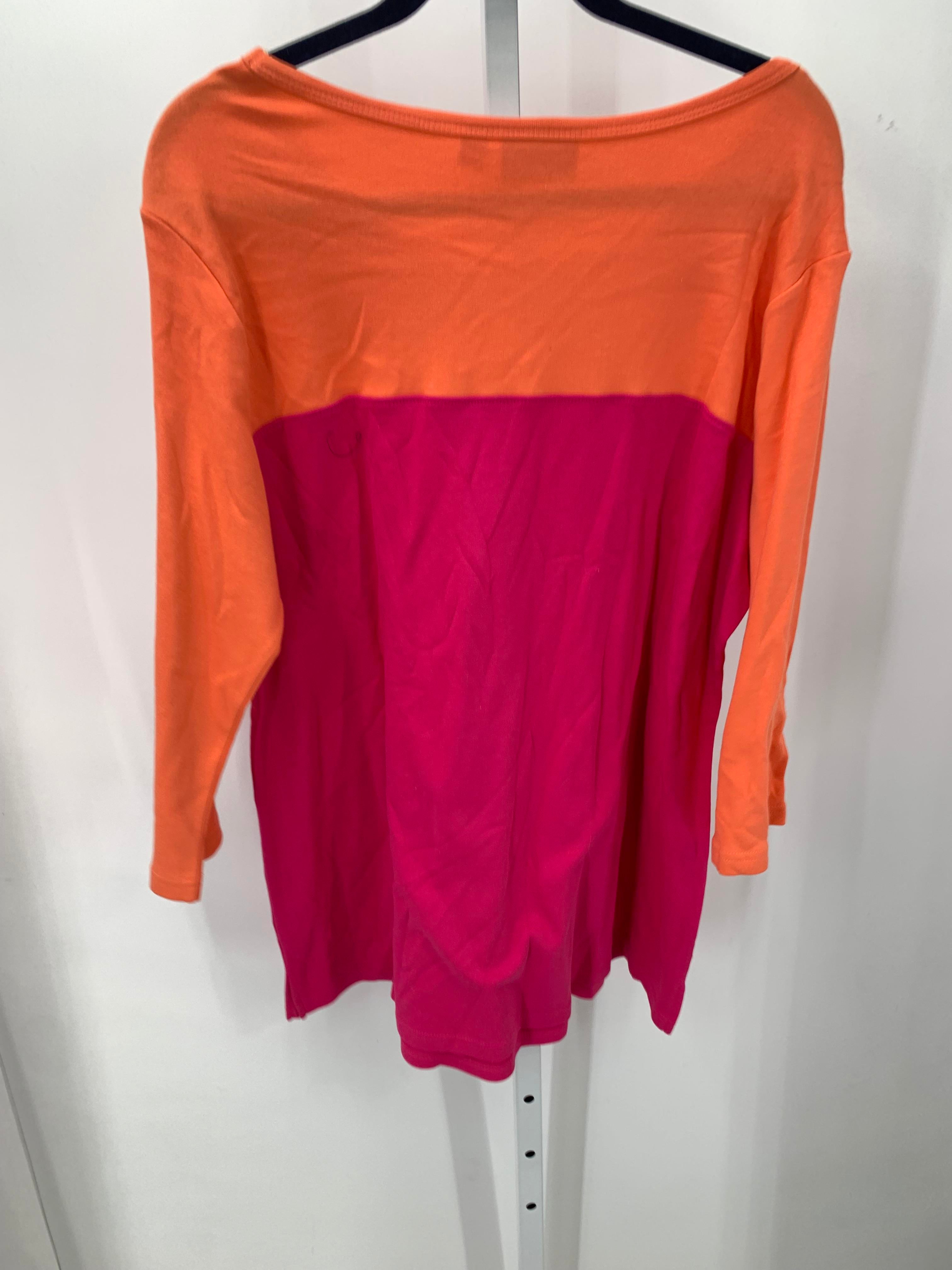 Quacker Factory Size 1X Womens 3/4 Sleeve Shirt