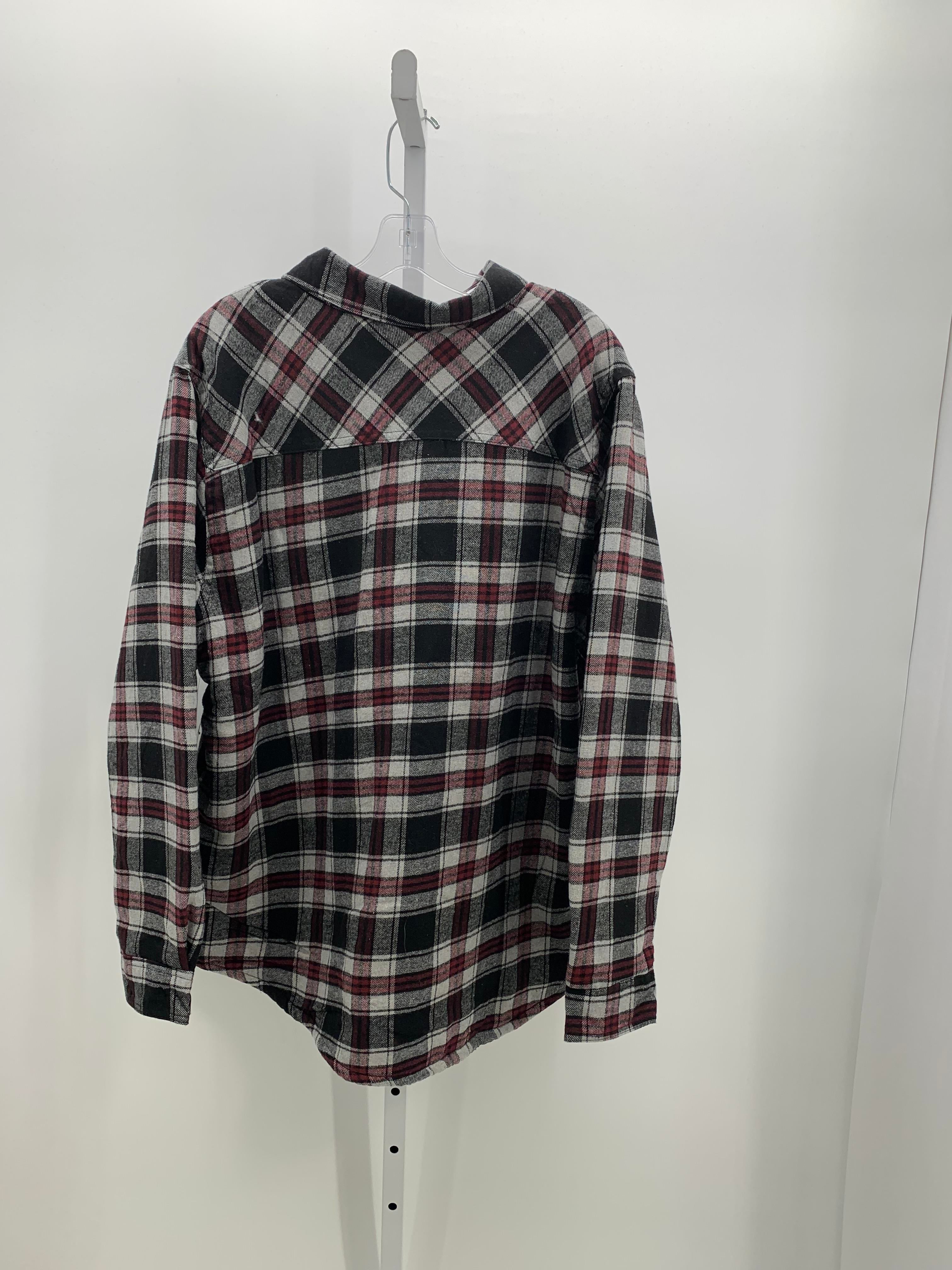 NEW SHERPA LINED GREY PLAID.