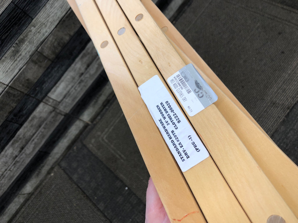 FOLDING WOODEN DRYING RACK.