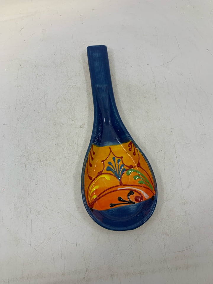 BLUE/ ORANGE SPOON REST