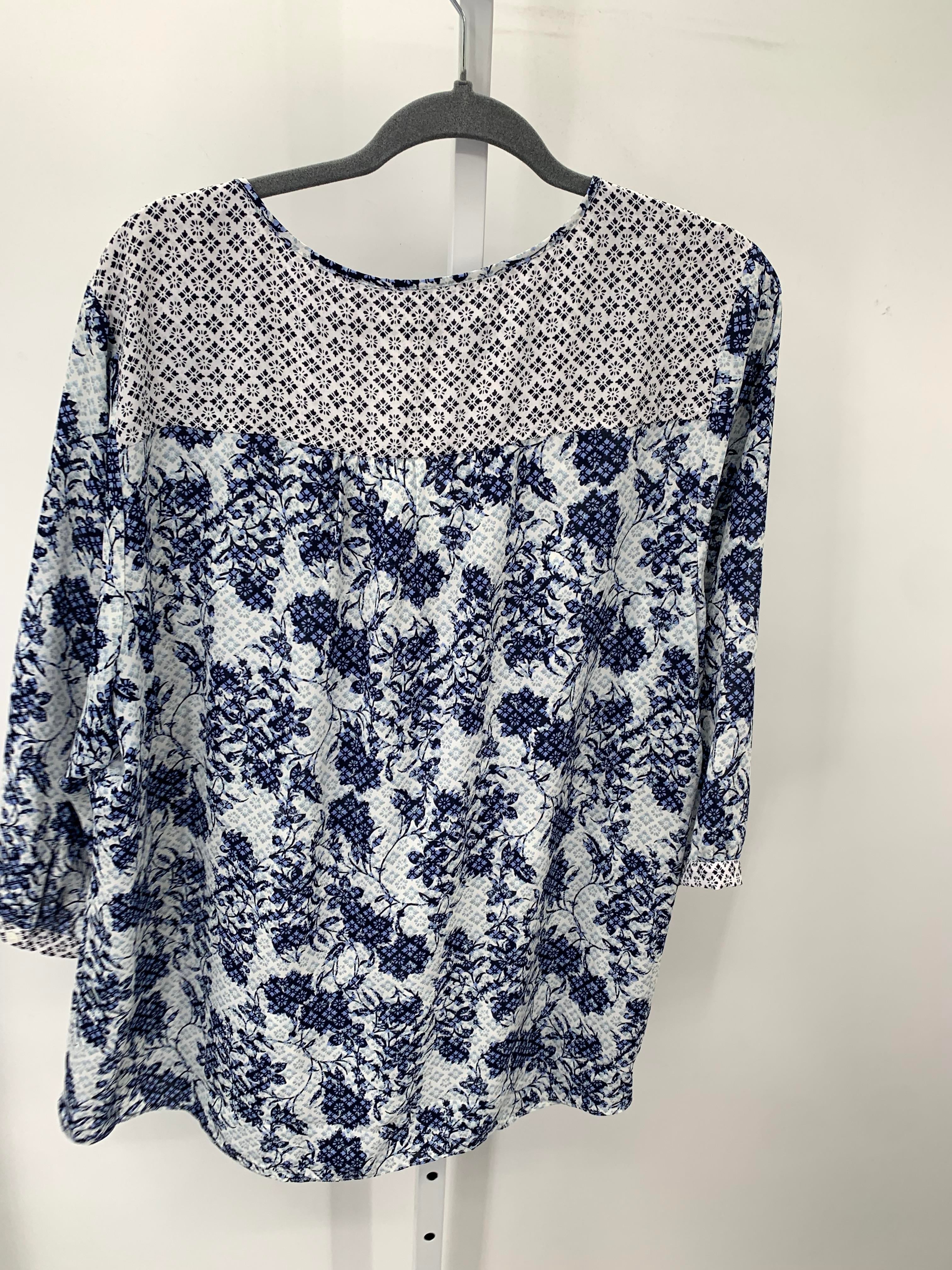 NYDJ Size 10 Womens 3/4 Sleeve Shirt