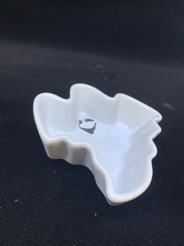 WHITE GHOST CERAMIC DISH.