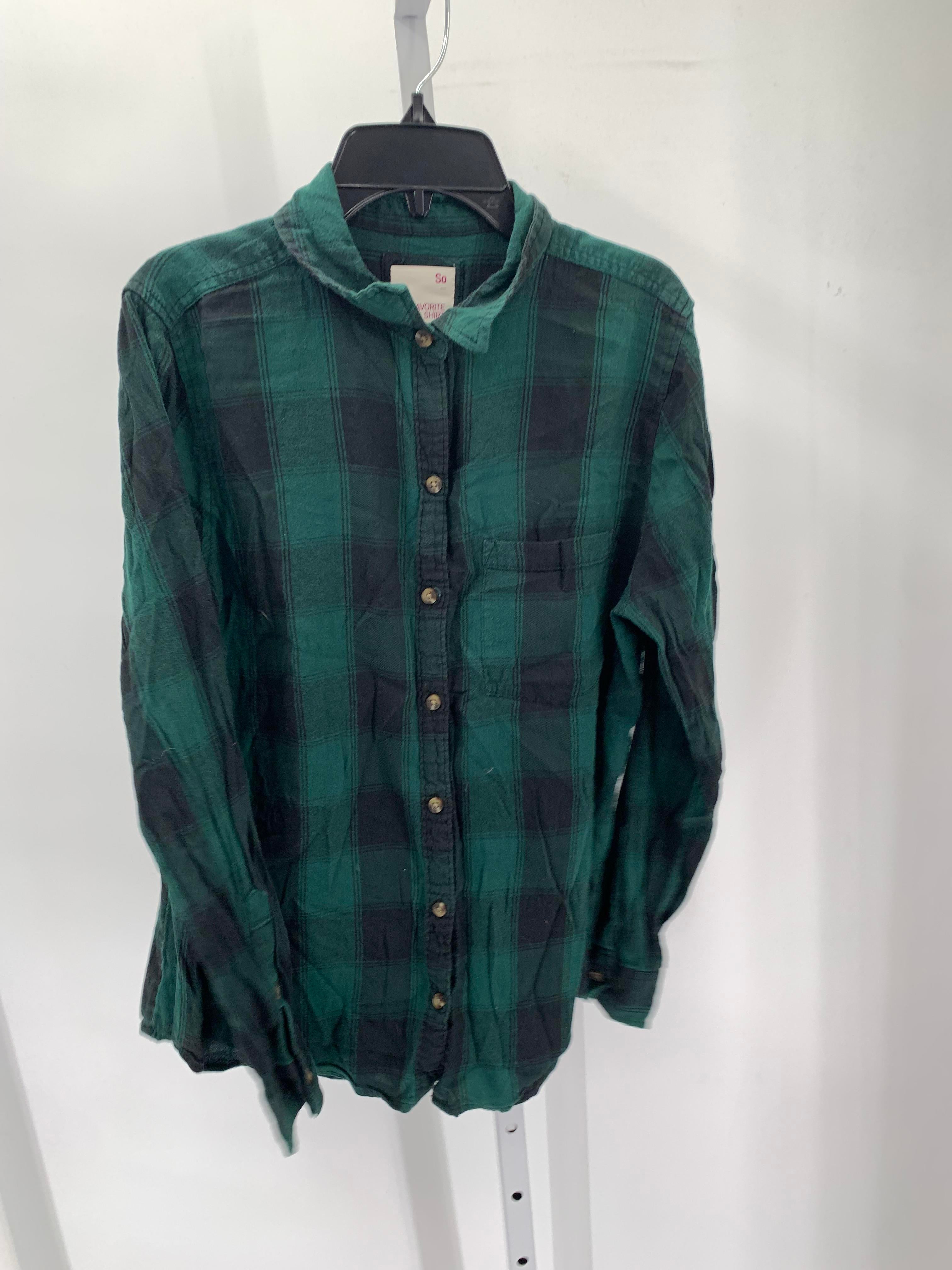 SO Size Large Juniors Long Sleeve Shirt