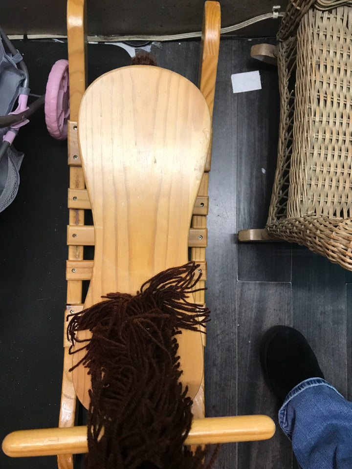 VTG Solid Oak Rocking Horse