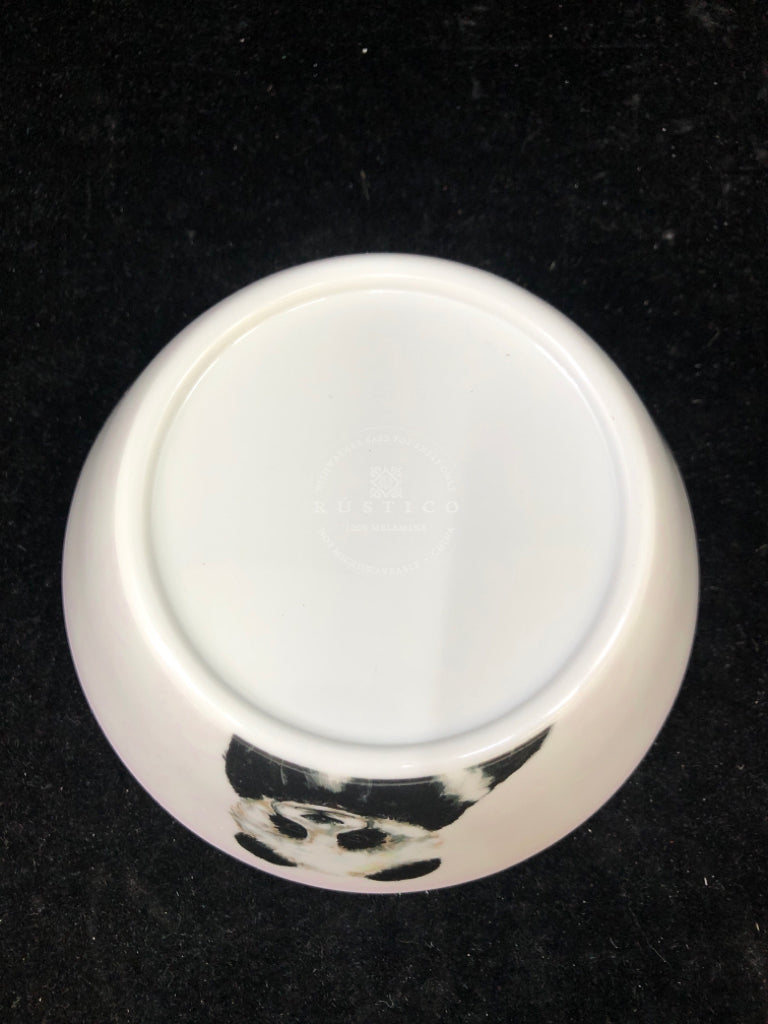PANDA PLATE & BOWL SET MELAMINE RUSTICO.