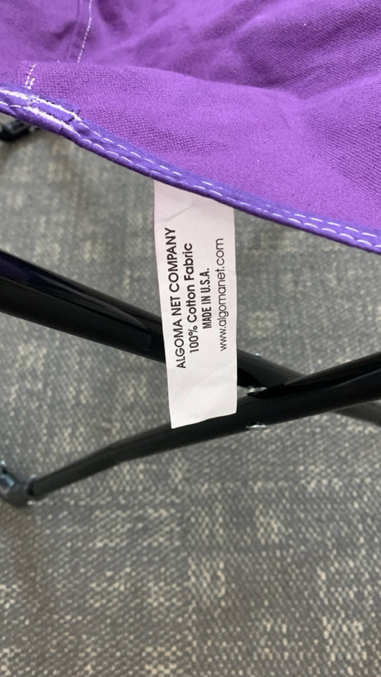 PURPLE BUTTERFLY CANVAS CHAIR.