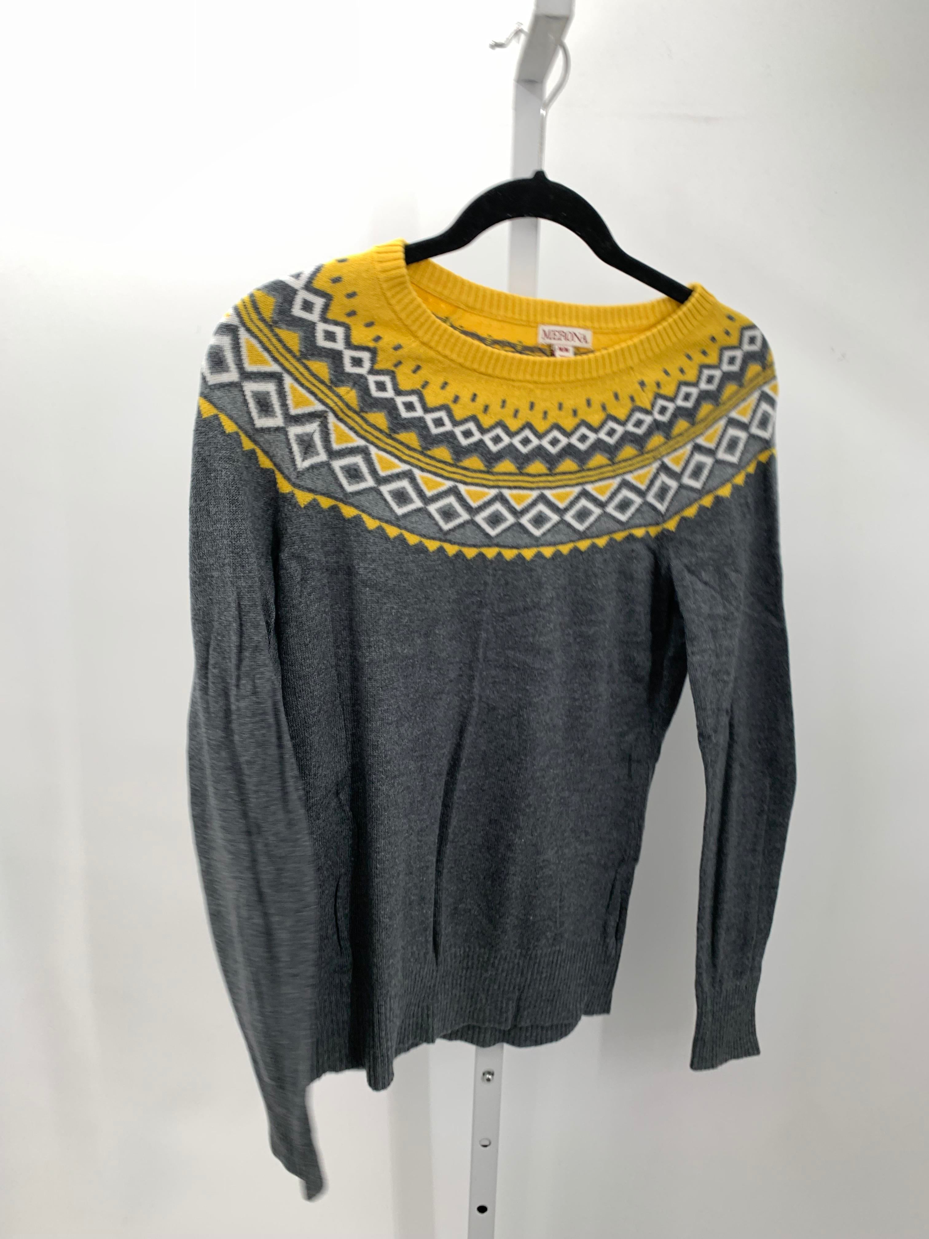 Merona Size Medium Misses Long Slv Sweater