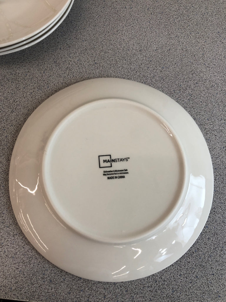 12PC WHITE CERAMIC DINNER SVC FOR 4.