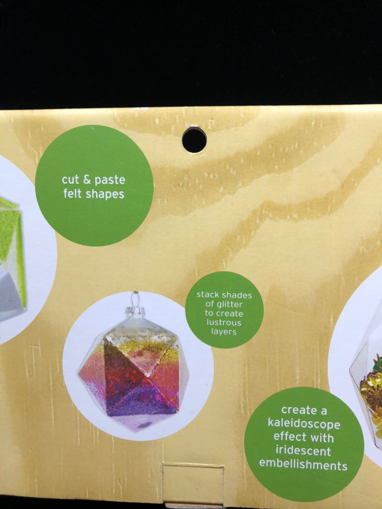 NIB GLASS ORNAMENT TRIO.