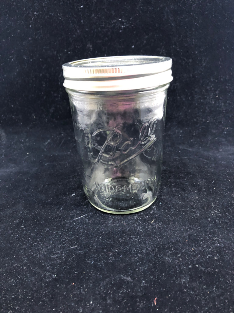 WIDE MOUTH BALL MASON JAR.
