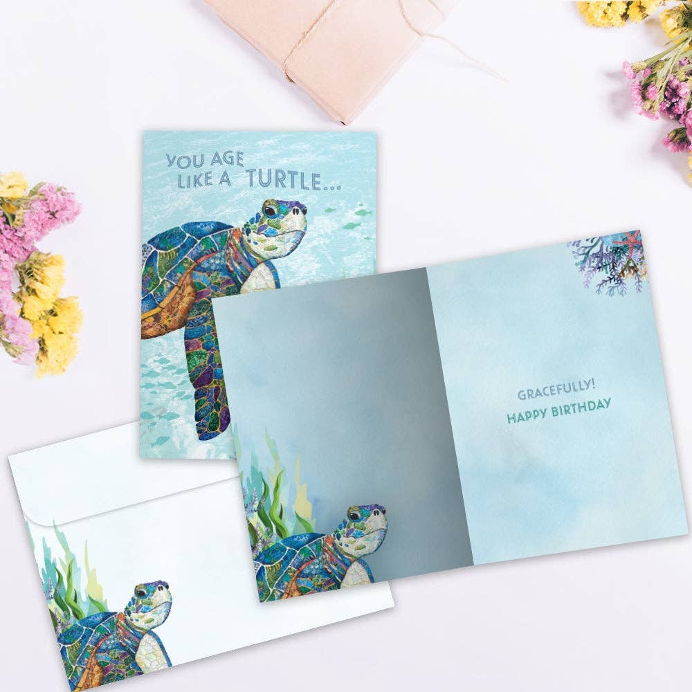 Graceful Turtle, Birthday Card