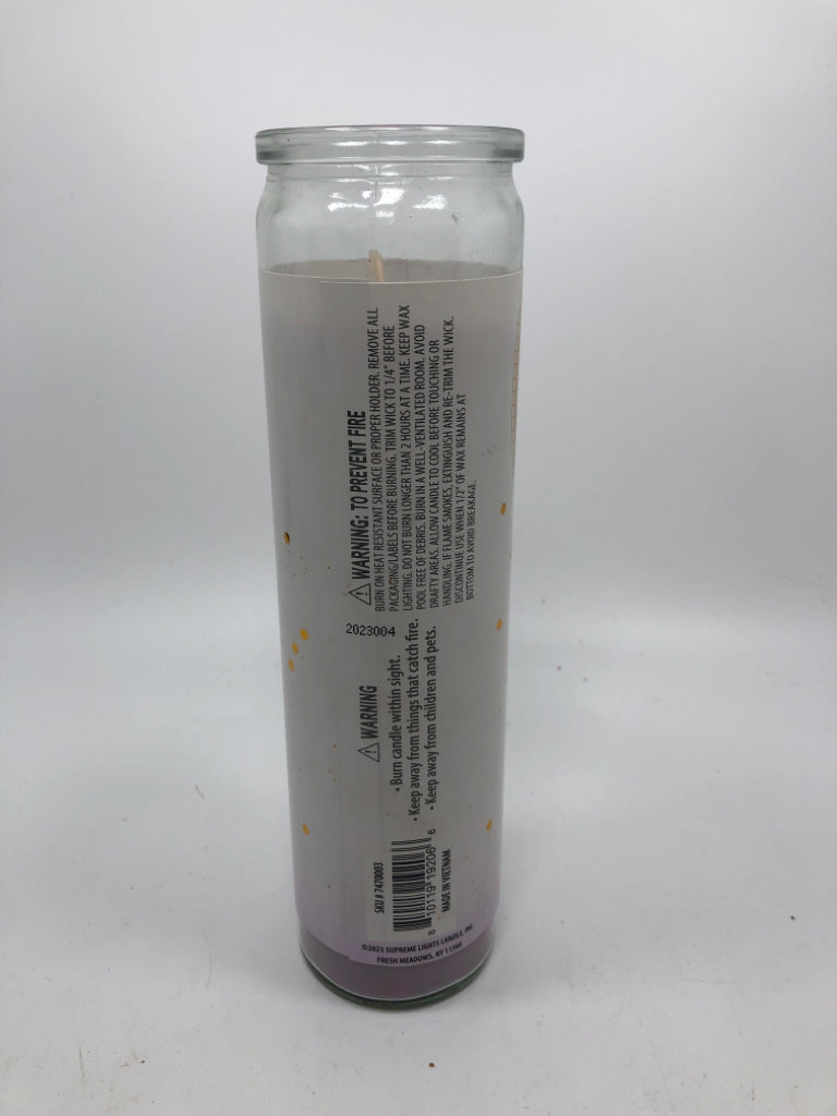 LONG MEDITATION CANDLE LAVENDER AND FRANKINCENSE.