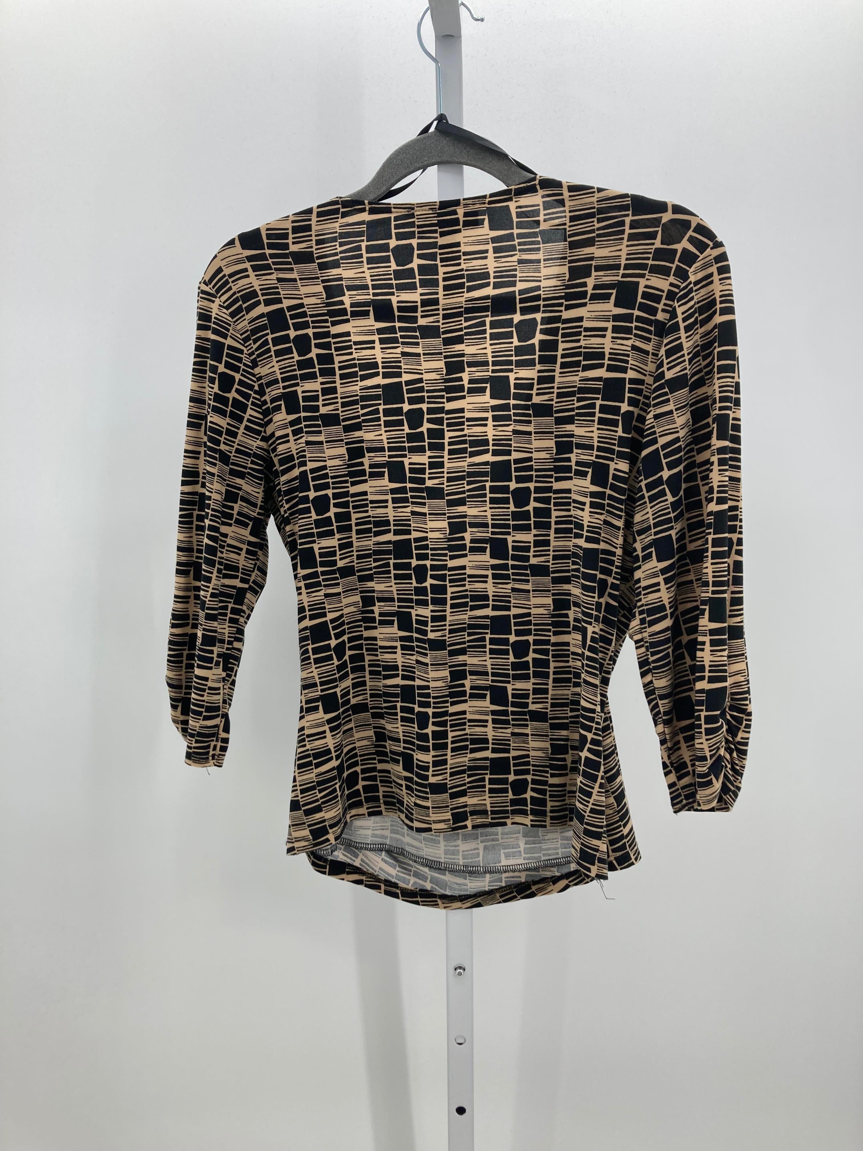Ab Studio Size Medium Misses 3/4 Sleeve Shirt