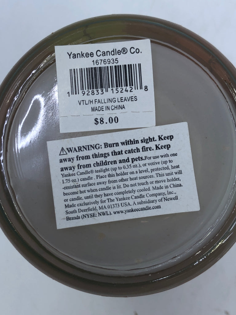 2PC FALL LEAVES CANDLE SET.