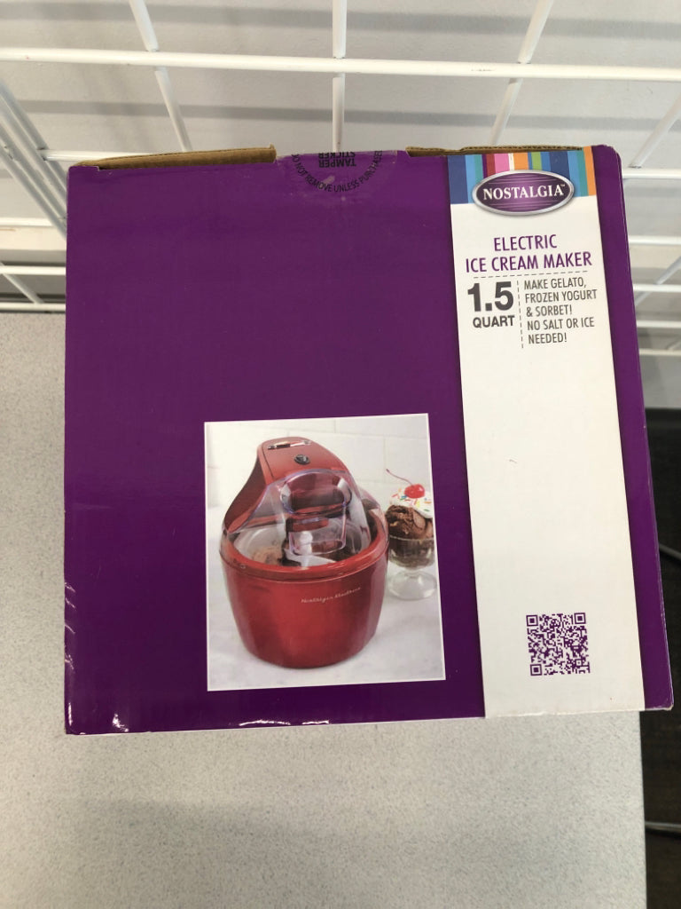NIB ELECTRIC ICE CREAM MAKER.