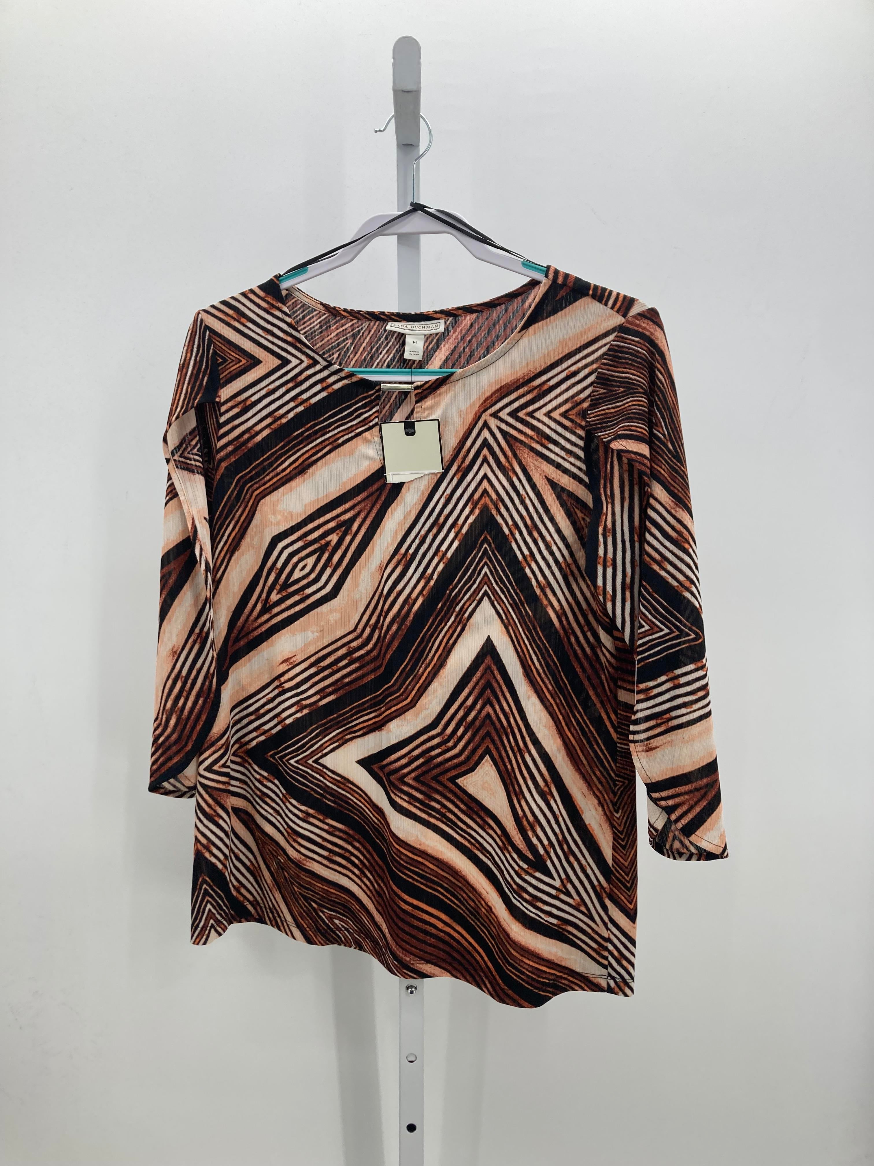 Dana Buchman Size Medium Misses 3/4 Sleeve Shirt
