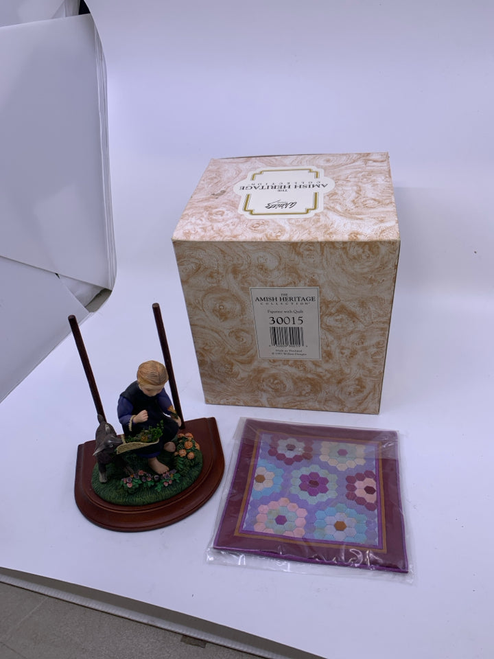 WOMAN IN GARDEN- AMISH HERITAGE COLLECTION.