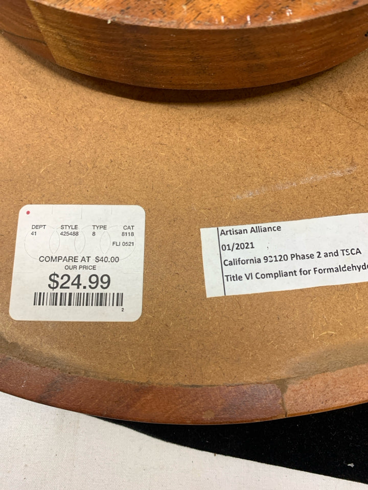 THICK WOOD LAZY SUSAN.